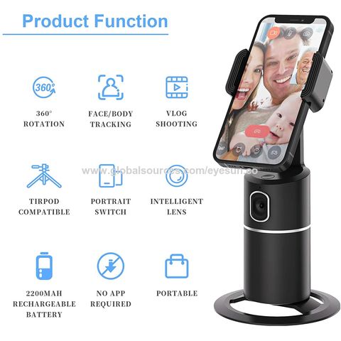 Auto Face Tracking Tripod for iPhone and Android, 360° Rotation