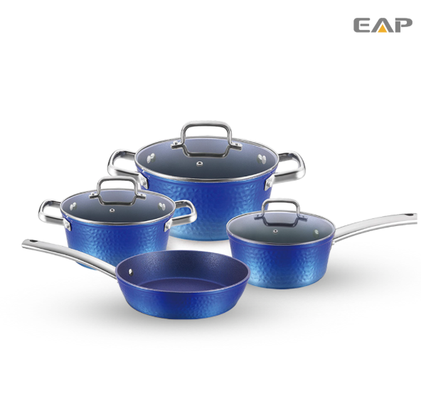 GraniteStone Blue Stainless Steel Nonstick Pots and Pans Set -10