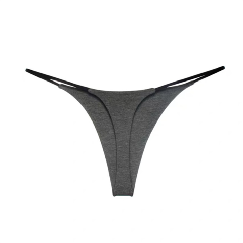 Sexy Women's Double Thin Strap Panties Ice Silk Sports Fitness Low