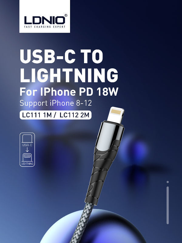 Cable USB C a Lightning de 1 Metro de 30W Ldnio LC111-30W