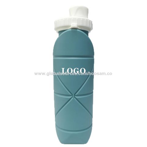 1pc Foldable Soft Sports Water Bottle, Silicone Squeeze Bag With