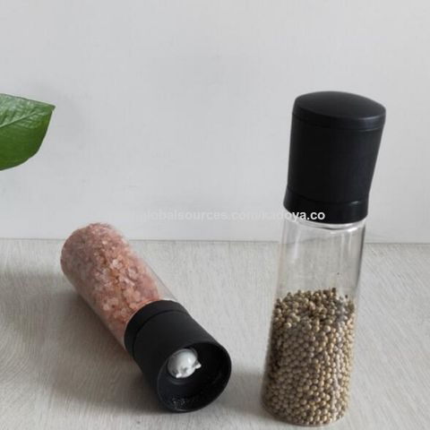 Kitchenware Gravity Electric Himalayan Pink Salt Black Pepper Grinder Mill  with Acrylic Spice Bottle Jar - China Pepper Mill and Electric Pepper Mill  price