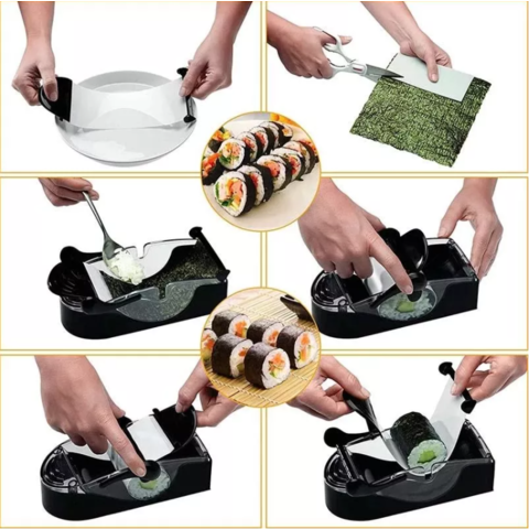 DIY Sushi Maker Roller Bento Accessories Kitchen Tools Onigiri Rice Mold  Sushi Mold Bazooka Sushi Making Machine