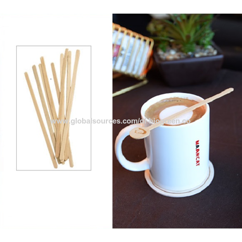 Compre Mini Palitos De Madera Desechables 100% Compostables Agitadores De  Papel Envuelto En Madera De Café Agitador y Agitador De Café de China por  0.01 USD