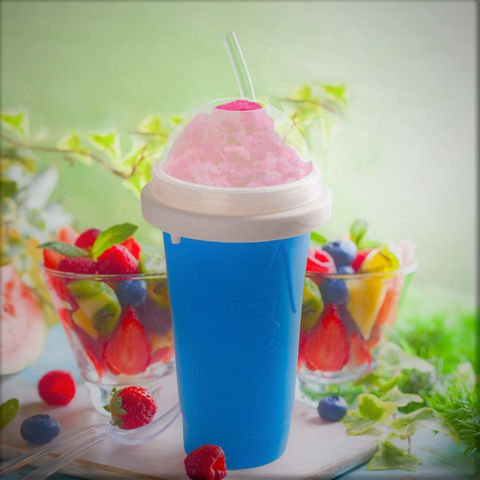 Slushie Maker Cup, Magic Quick Frozen Smoothies Cup, Cooling Cup, Double  Layer Squeeze Slushie Maker Cup, Homemade Milk Shake Ice Cream Maker  1PCS/Blue 