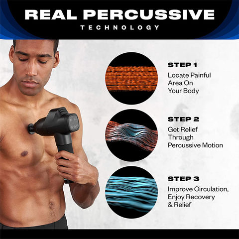 2000mAh Electric Percussion Massager 6 Speeds Low Noise Vibration Muscle  Body Therapy