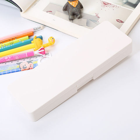 Buy Wholesale China Plastic Pencil Case Low Price Fashion Solid Color  Frosted Students School Pen Case & Plastic Pencil Case at USD 0.46