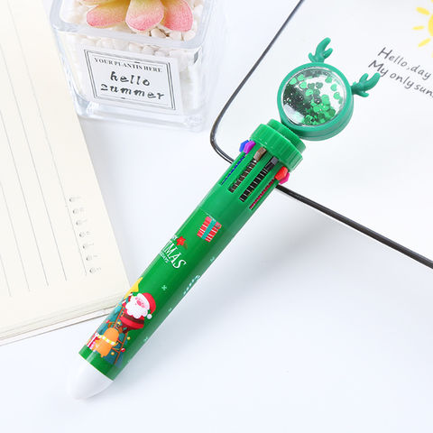 Ten-Color Ballpoint Pen Color Press Ball Pen Cartoon Cute Marker