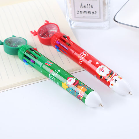 Ten-Color Ballpoint Pen Color Press Ball Pen Cartoon Cute Marker