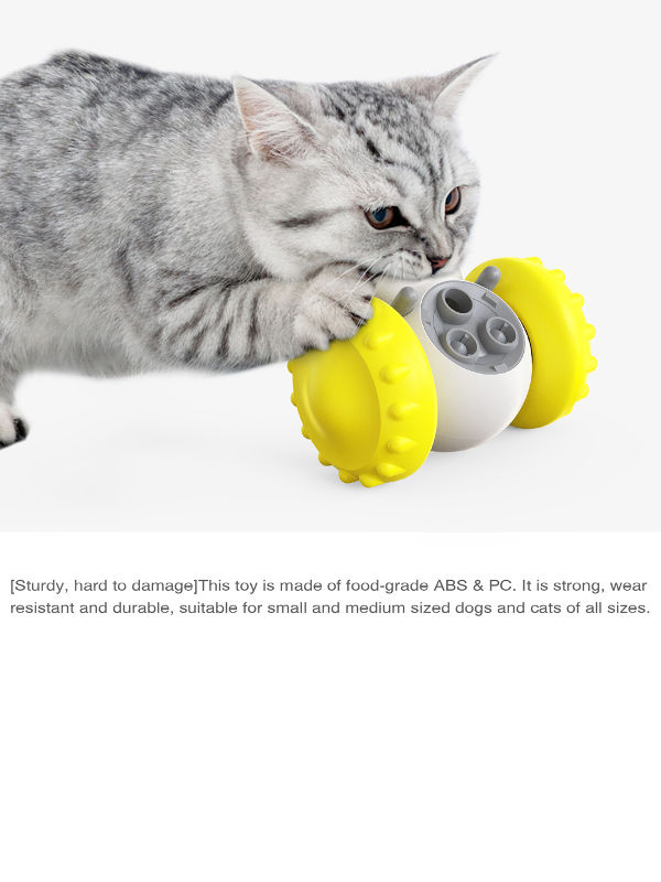 Pet cat toy turntable ball tumbler leak food car indoor cat toy supplier