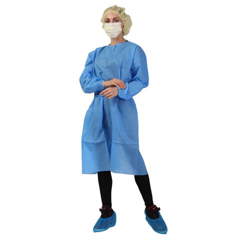 Waterproof Lab Disposable Isolation Gown AAMI PB70 Level 2 CPE