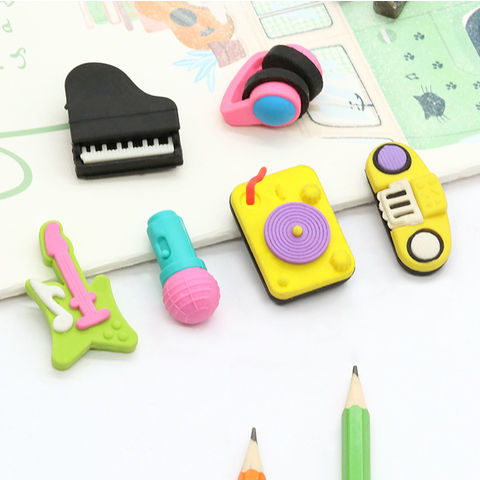 Achetez en gros Effaçeuses Tpr En Forme De Nouvelle Gomme à Crayon Fantaisie  Pour Enfants, Instruments De Musique 3d Chine et Gommes Tpr à 0.18 USD
