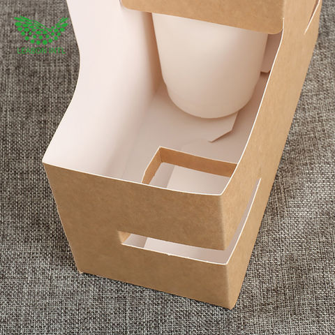 Source Corrugated Cardboard Box Coffee Drink 2 4 Cup Holder Tray Cup  Carrier Holders Paper Cups on m.