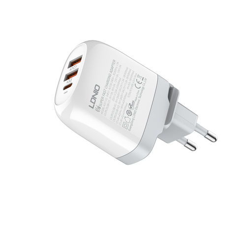 LDNIO A2313C PD à charge rapide et QC3. 0 chargeur Dual ports USB pour  Apple iPhone