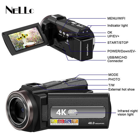Achetez en gros Caméscopes Caméra Vidéo Enregistreur Numérique 4k écran  Tactile Wifi Dv Enregistreur Vidéo Caméra Chine et Caméscope Dv à 43 USD