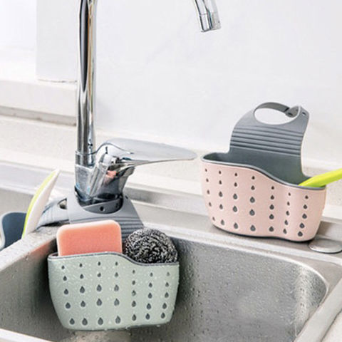 Kitchen Organiser Sink Basket Dish Cleaning Sponge Holder Soap