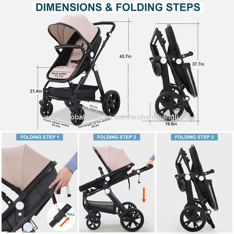 Wholesale Baby Stroller Factory Wholesale One Hand Fold System 2 In 1 3 In  1 Carriage Oxford Material Pram Stroller - Buy Baby Pushchair Stroller For