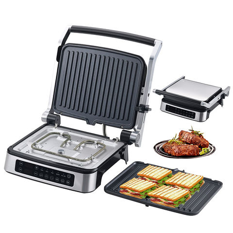 Parrilla eléctrica multifunción grill para asar carne paninis bocadillos  sandwichera barbacoa de mesa 2200V