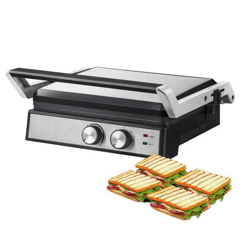 Parrilla eléctrica multifunción grill para asar carne paninis bocadillos  sandwichera barbacoa de mesa 1600V