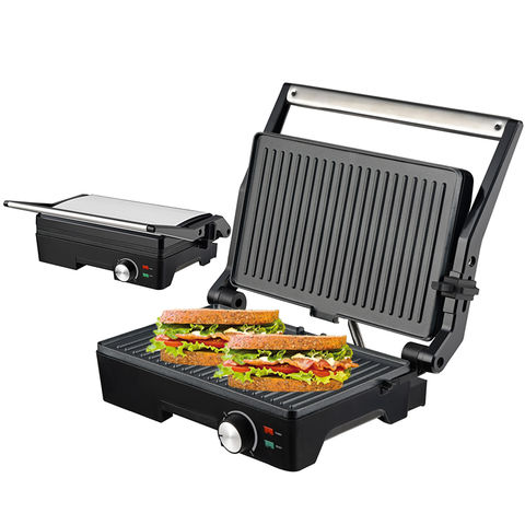 Parrilla eléctrica multifunción grill para asar carne paninis bocadillos  sandwichera barbacoa de mesa 1600V