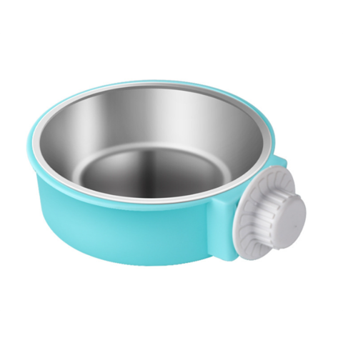 Tazón de acero inoxidable para perros, comedero colgante para jaulas de mascotas, tazón colgante de acero inoxidable para perros y gatos