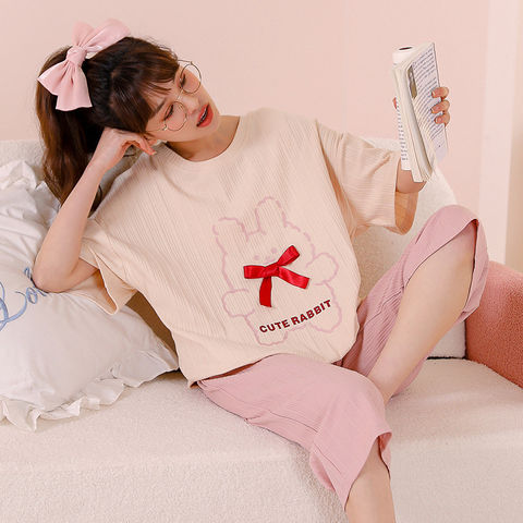 New Summer Comfy Girls Homewear Loose Women Clothing 3PCS Sleepwear Cartoon  Female Pyjama - China Women Pyjamas and Female Pajama Set price