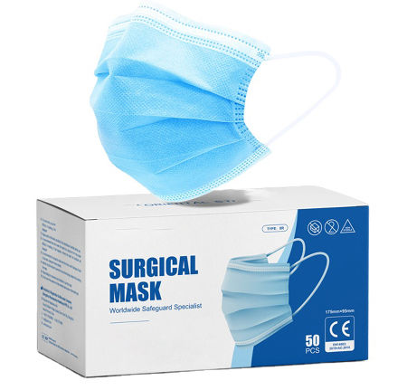 Disposable face mask 3Ply Earloop non-woven EN14683 BEF95% 17.5x9.5cm non-sterile supplier