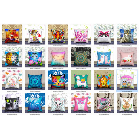 Kits de peinture diamant 5D DIY en gros avec diamants complets pour décoration intérieure, housse de coussin pour canapé