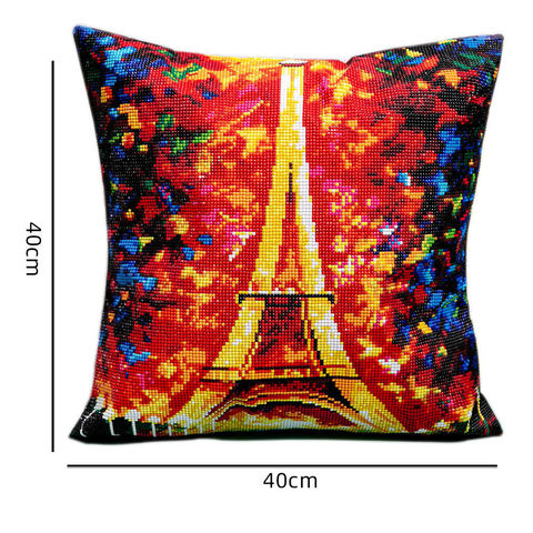 Kits de peinture diamant 5D DIY en gros avec diamants complets pour décoration intérieure, housse de coussin pour canapé