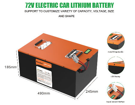 Batterie au lithium 72V 100Ah LiFePO4 EV Voiturette de golf
