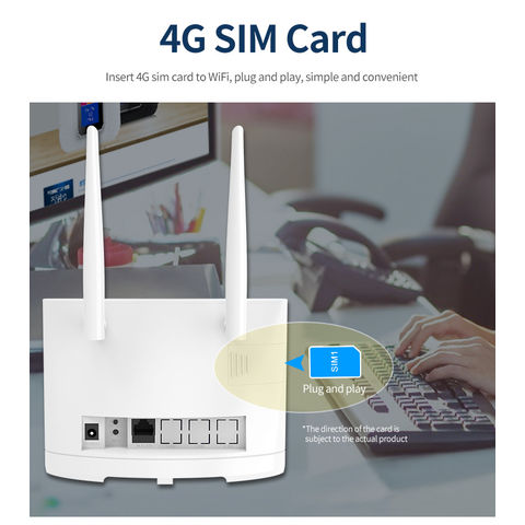4g Lte 300mbps 2.4g Wifi Router Plug&play Modem With Sim Card Slot