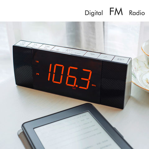 Radio réveil avec Haut - Parleurs Bluetooth, Radio FM, Double