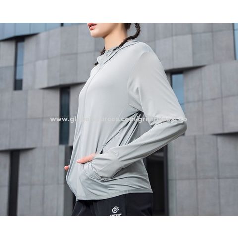 UV Protective Clothing Ice Silk Sunscreen Coat Ultra-Light Breathable  Quick-Drying Long Sleeve Sportswear Hooded