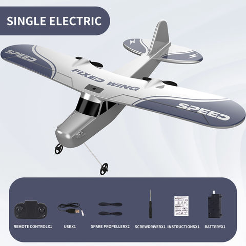 Rc Plane Kit Planeur Télécommande Avion Epp Foam Avion avec Lumière LED  Pour Débutants Adultes Enfants