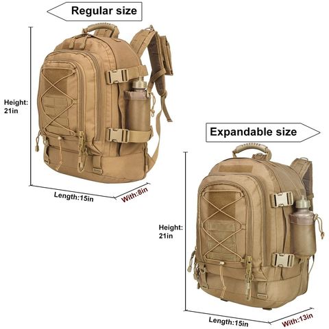  Mochila táctica para hombre, mochila militar grande