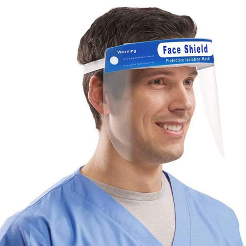 Écran facial de protection PET transparent antibuée pour l'industrie et la sécurité au travail