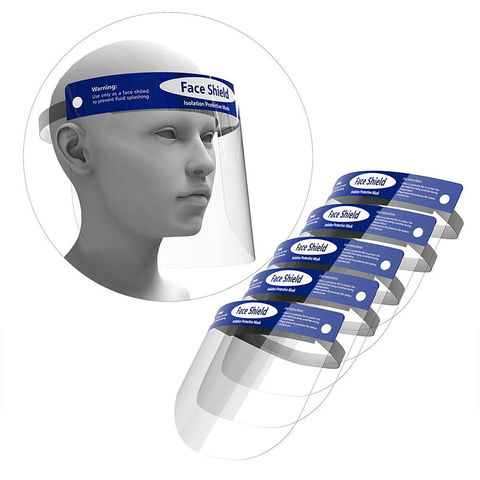 Écran facial de protection PET transparent antibuée pour l'industrie et la sécurité au travail