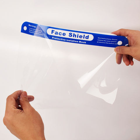 Écran facial de protection PET transparent antibuée pour l'industrie et la sécurité au travail