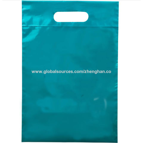 OEM LDPE HDPE Poly Plastic Bag For Clothes Handle Shopping Bags