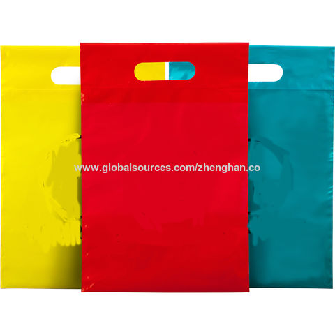 Sac en plastique durable pour la vente au détail, sac d'emballage biodégradable pour supermarché en polyéthylène avec poignée