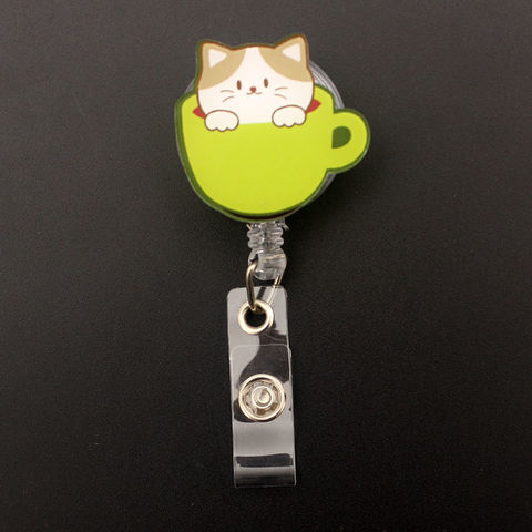 Buy China Wholesale Cute The Cat In Cup Style Retractable Card Holder Badge  Reel Nurse Exhibition Enfermera & Badge Reel $0.99