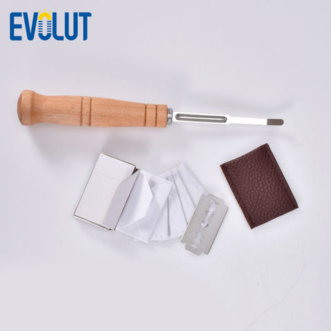 Wooden Baking Bread Cutter Slashing Tools Bread Scorer Blade Knife Handled  Lame Marking with 5 Blades European Bread Cutting