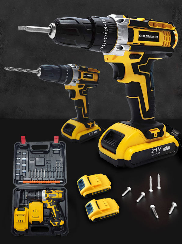 Goldmoon Electirc Combo Drill Power Craft Cordless Portable Tools