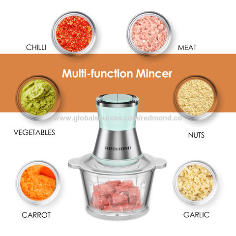 Kitchen in the box Electric Food Processors Small Food Chopper with  Container Meat Grinder for Home Use Baby Food processor with 2 Bowls (8  Cup+8