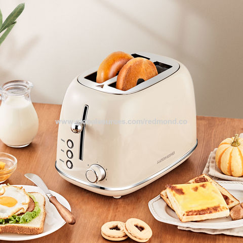 REDMOND 2 Slice Toaster Retro Stainless Steel Toaster with Bagel, Cancel,  Defrost Function and 6 Bread Shade Settings Bread Toaster, Extra Wide Slot  and Removable Crumb Tray, Cream, ST028 - Kitchen Parts America