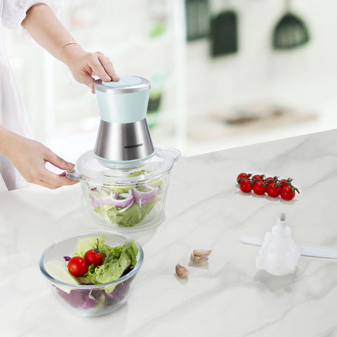 Electric Food Processor & Vegetable Chopper, High Capacity Grinder for  Meat, Onion, Powerful 300W Motor 2 Speed & Bi-Level Dual Layer Stainless  Steel