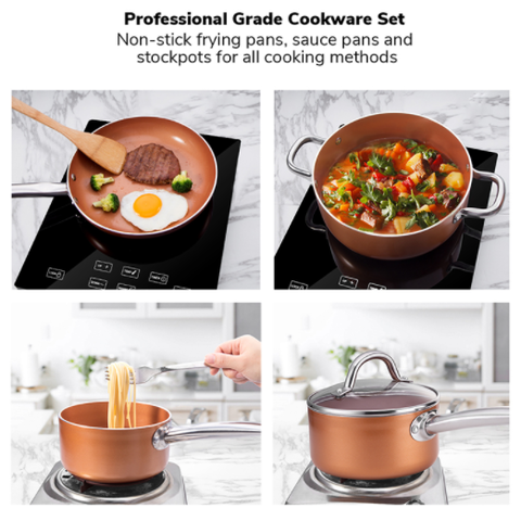 Factory Wholesale Marble Coating Inside Non Stick Kitchen Utensils Sets  Pots and Pans Forged Aluminum Cookware Set with Induction Bottom - China  Cookware and Casserole price