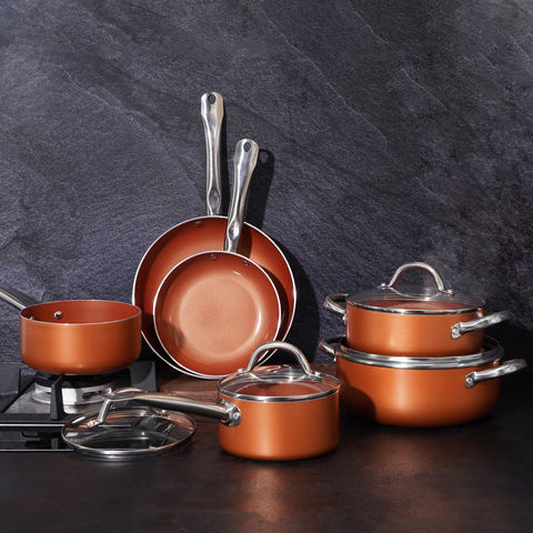 12PCS Stainless Steel Cookware Set with Orange Silicone Handle in Glass Lid  - China Cookware Set and Kitchenware price
