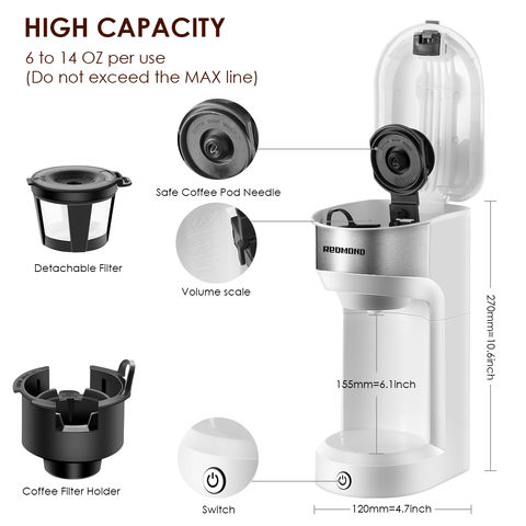 Buy Wholesale China Single Cup Capsule Coffee Brewer Machine Portable Pods  K Cup Coffee Maker For Home Use & Coffee Brewer Machine at USD 17.5