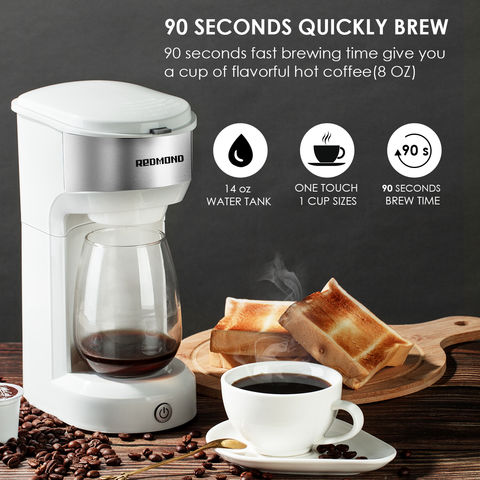 Buy Wholesale China Redmond Single Serve K-cafe Coffee Maker Mini Office  Capsule Coffee Machines Auto Drip Coffeemaker & Auto Dirp Coffee Machine at  USD 20